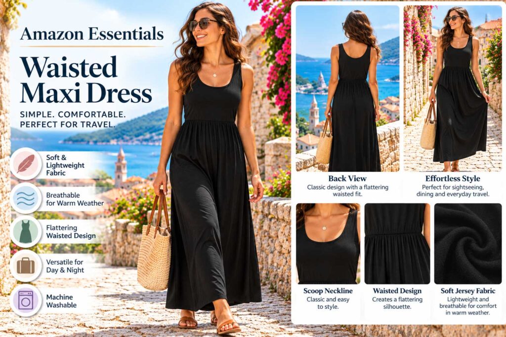 Amazon Essentials Waisted Maxi Dress