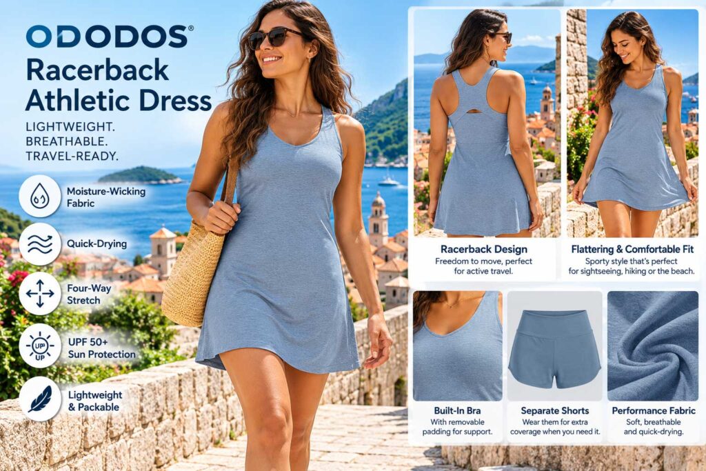 ODODOS Racerback Tennis Dress