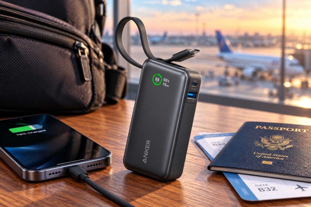 Anker Nano Power Bank 10K with Built-In USB-C Cable