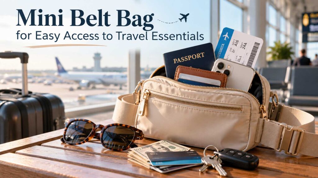 Mini Belt Bag for Easy Access to Travel Essentials