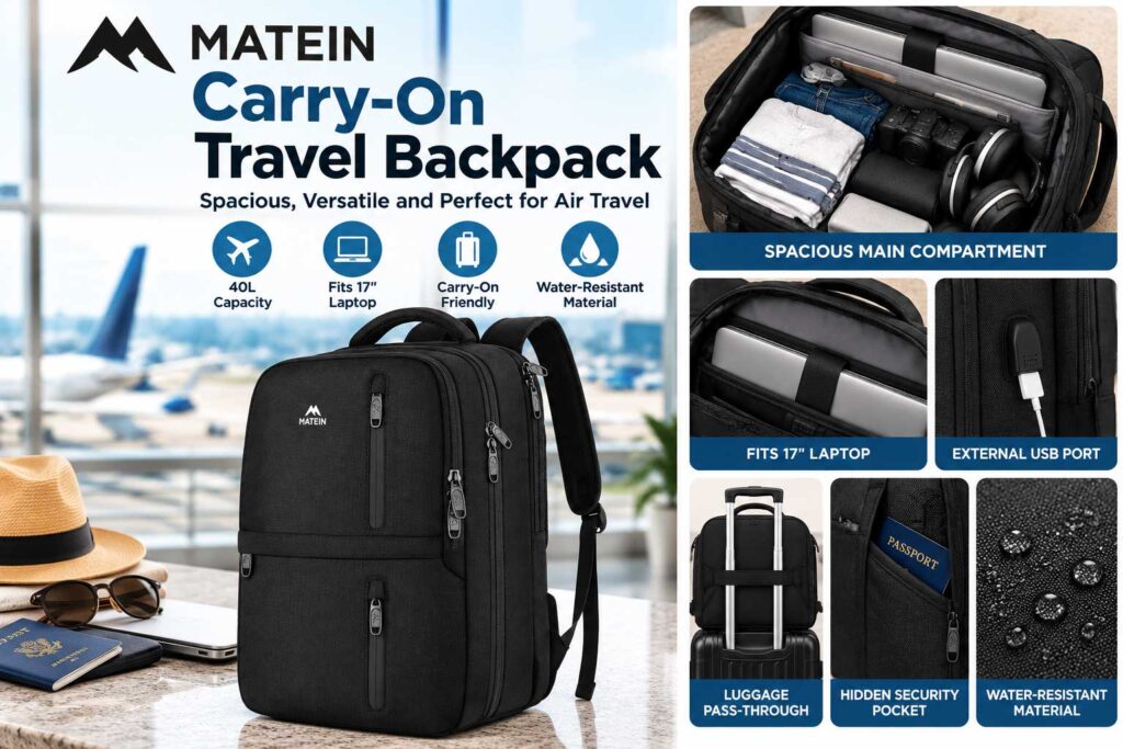 MATEIN Carry-On Travel Backpack