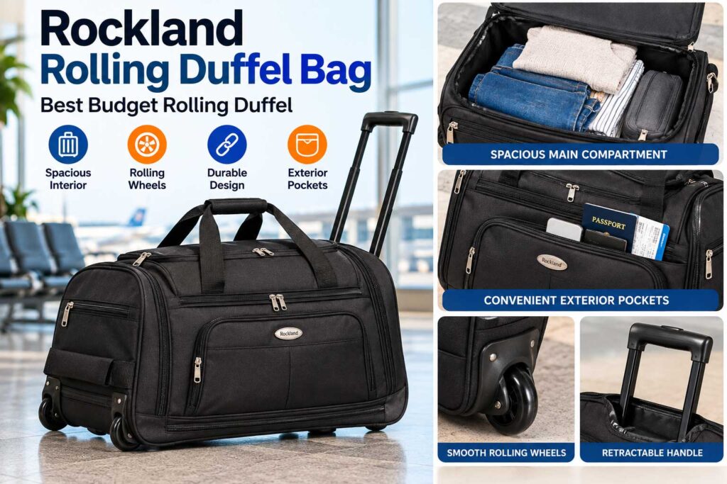 Rockland Rolling Duffel Bag Best Budget Rolling Duffel