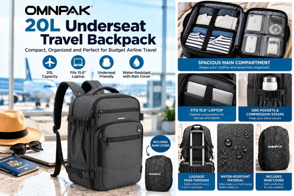 Underseat Travel Bag Best for Budget-Airline Personal-Item Packing